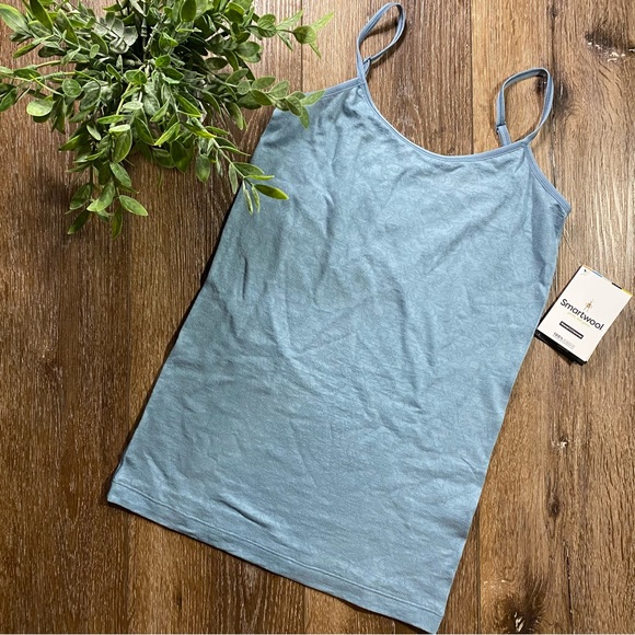 Smartwool Tank Camisole Merino Lace 150 Women’s Top Storm Blue Sz. S Wool Blend - Picture 1 of 9